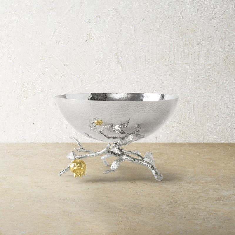 Pomegranate Silver & Gold Small Bowl