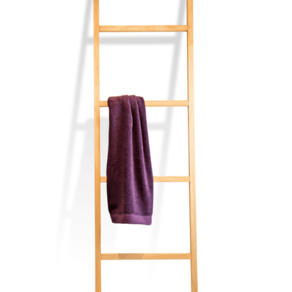 Light wood towel ladder bathroom decor walther