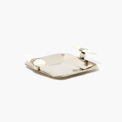Airedelsur square tray white bone and metal