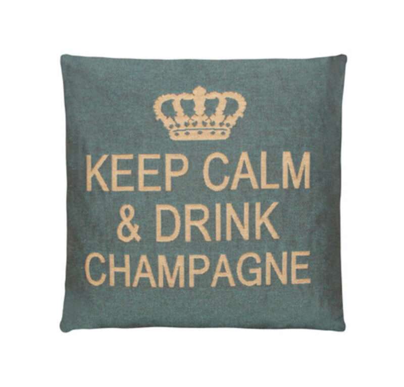 keep calm & drink champagne aqua blue