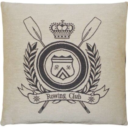 rowing club white pillow
