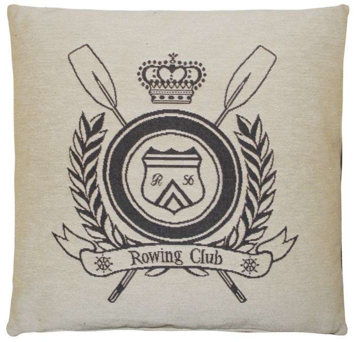 rowing club white pillow