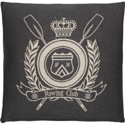 rowing club grey pillow