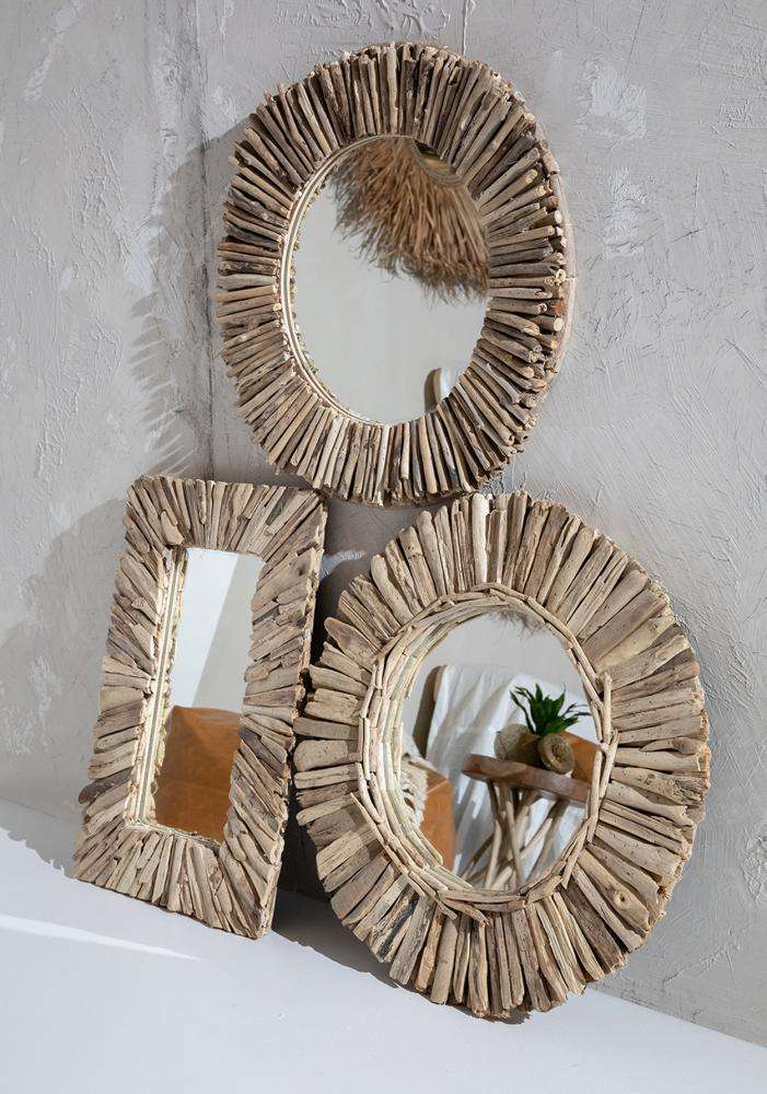 driftwood wood mirror Bazar Bizar