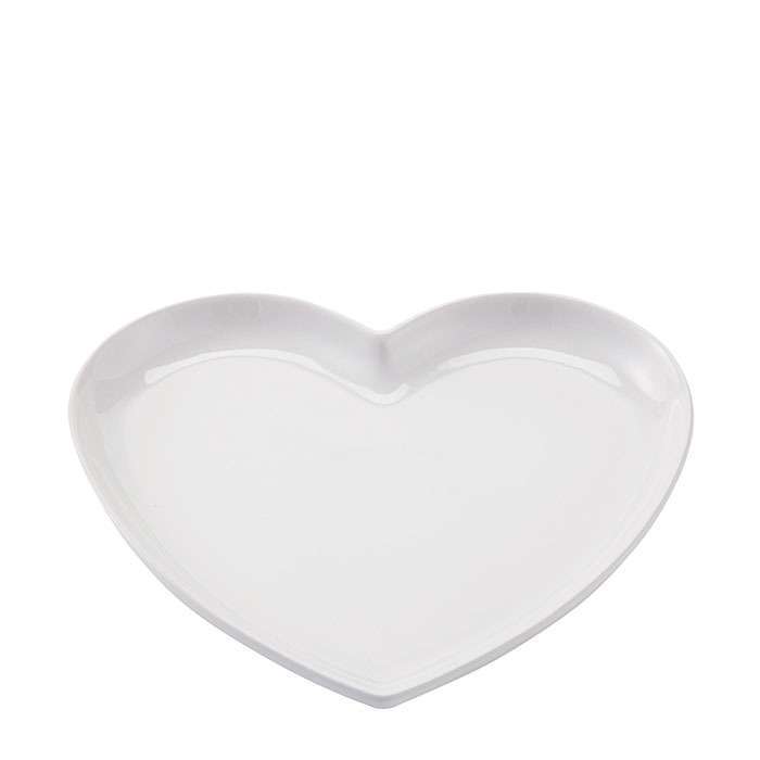 Cream Heart Shaped Plate