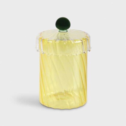Yellow Spiral Jar