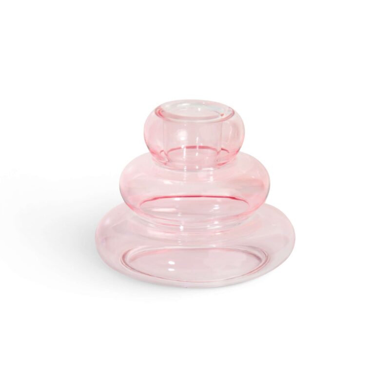 Pink Whipped Candle Holder