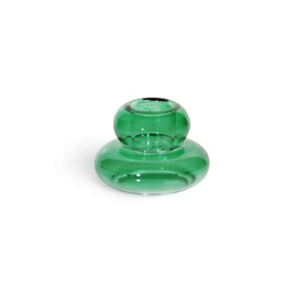 Green Whipped Candle Holder