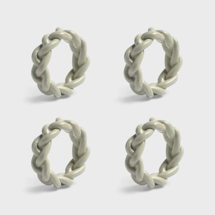 Grey Braid Napkin Ring