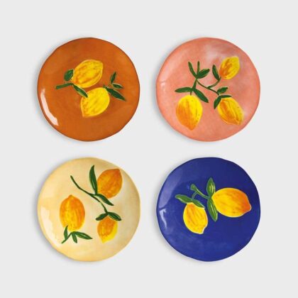 Colorful Lemon Plates