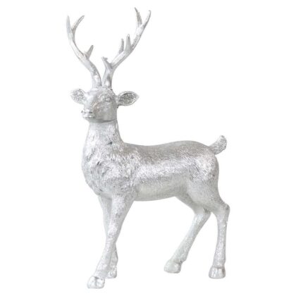 Small Silver Deer Figure