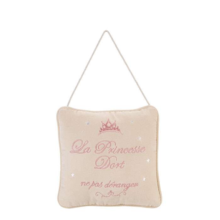 "La princesse dort..." Embroidered Pillow