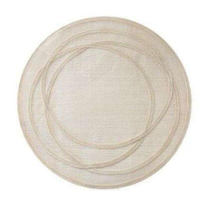 Abaca White Underplate With Irregular Hoops