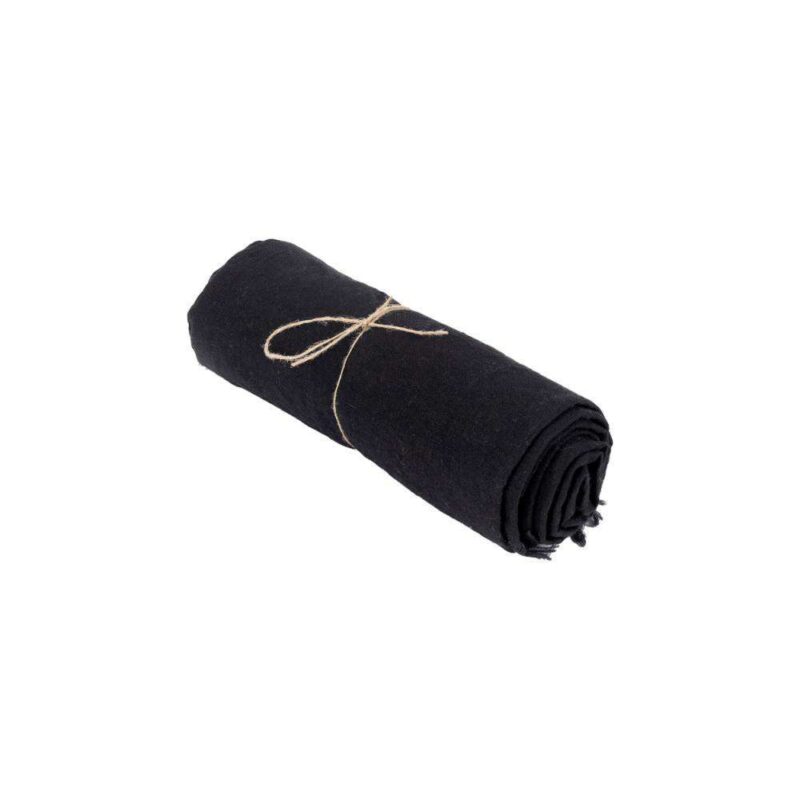 The Linen Tablecloth – Black – 150×150