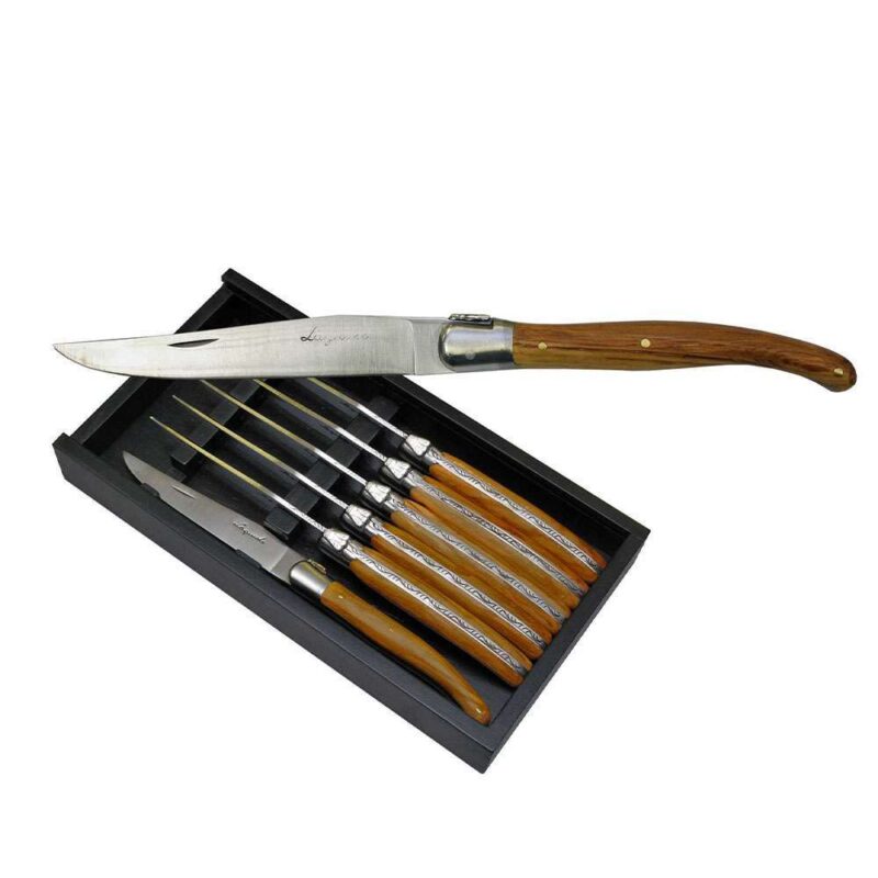 laguiole crafted stainless steel steak knives