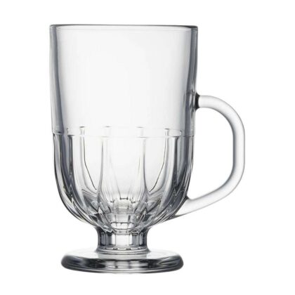 La rochère Flore transparent pressed glass mugs