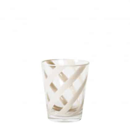 Glass with Cream Spiral