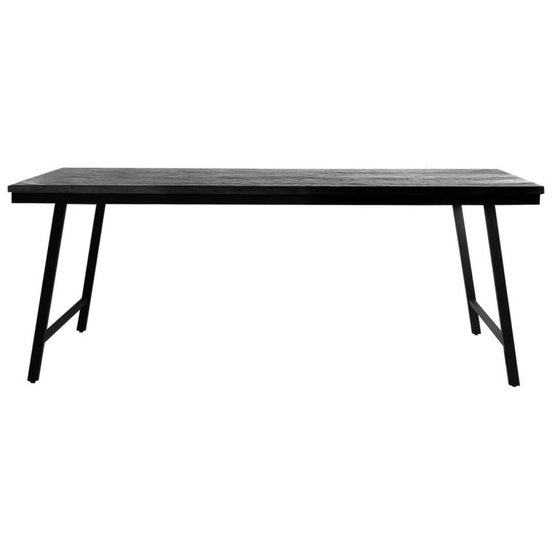 The Herringbone Market Table – Black – Large