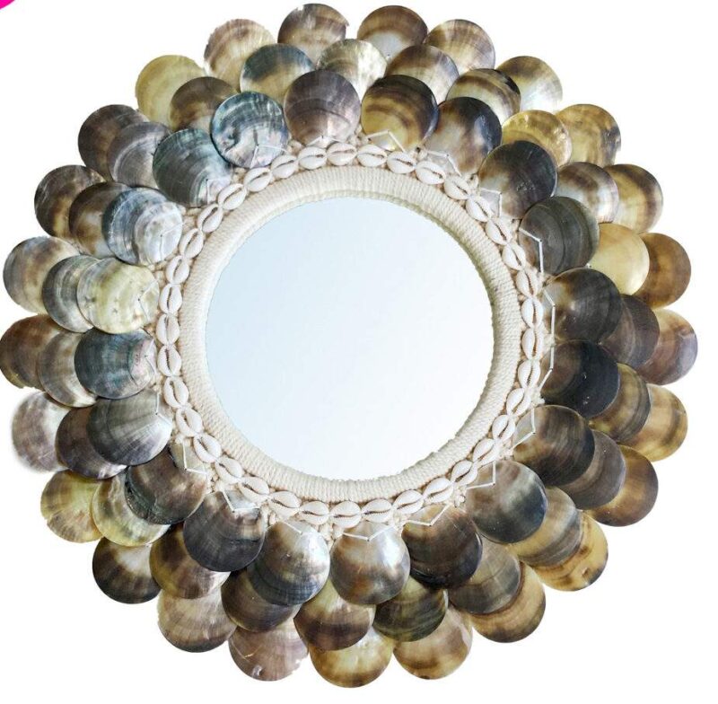 The Coin Mirror - Natural Brown - M