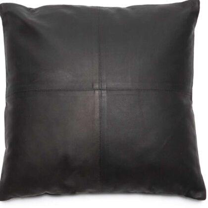 Black Leather Cushion Cover