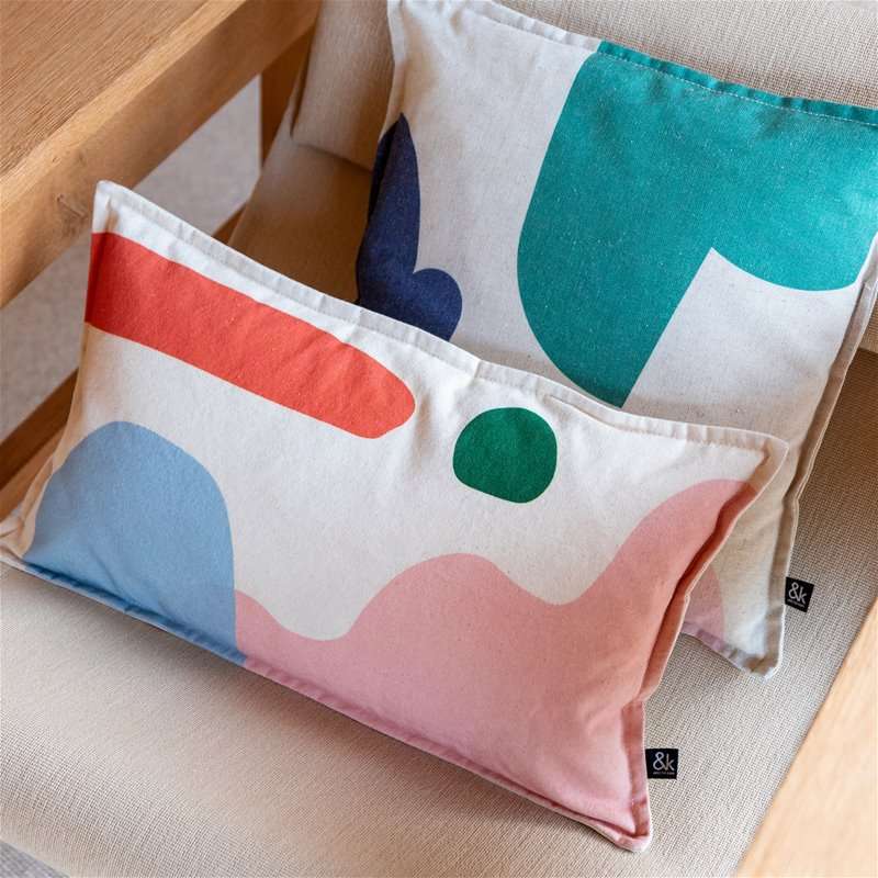 Cushion collage square green
