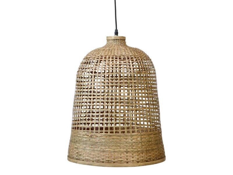 Lamp braided bamboo