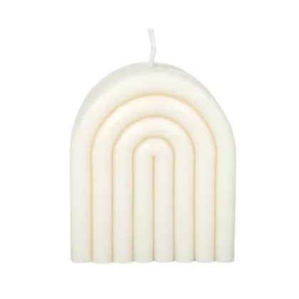 Thick Modern Arch Scented Soy Wax Candle - Ivory