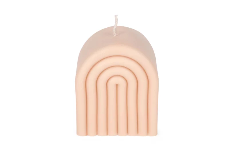 Thick Modern Arch Scented Soy Wax Candle - Peach -1