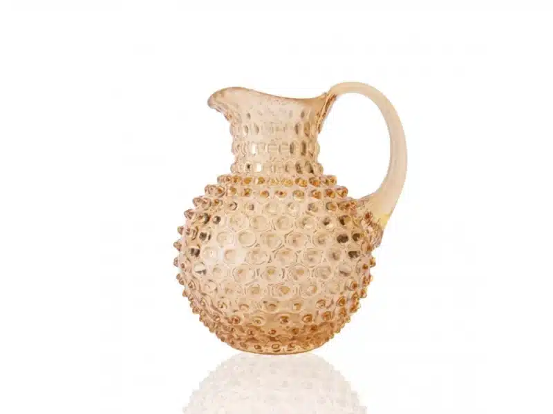 Champagne glass hobnail jug