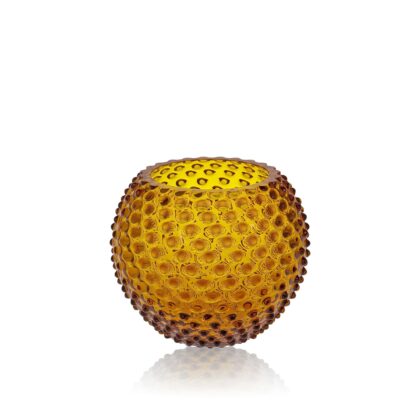 Hobnail Globe Vase amber