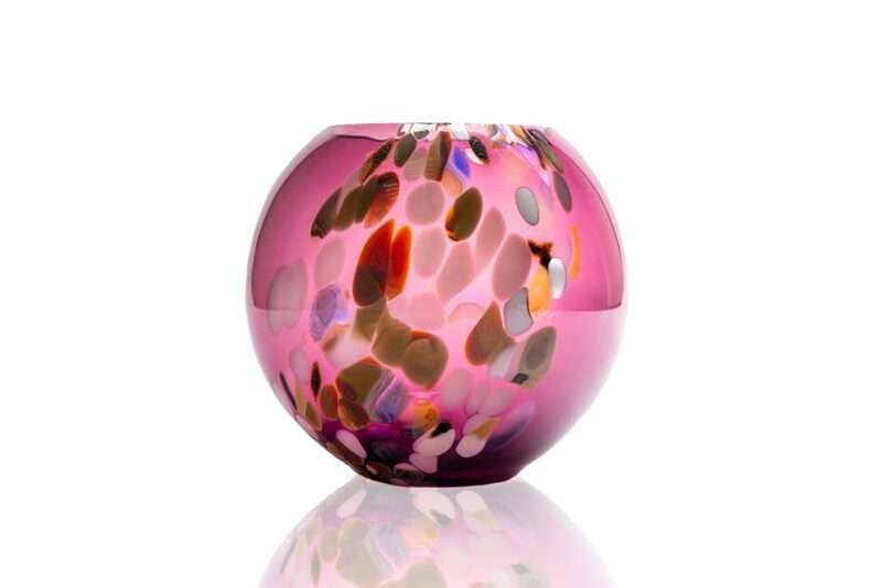 Small Marble Globe Vase Mulberry Delight