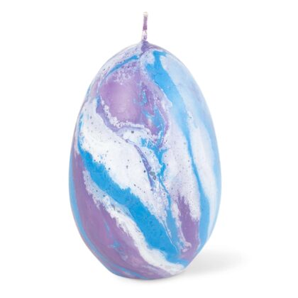 Marble Egg Candle Blue&Lilac