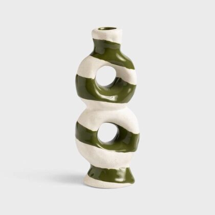 Green Loop Candle Holder