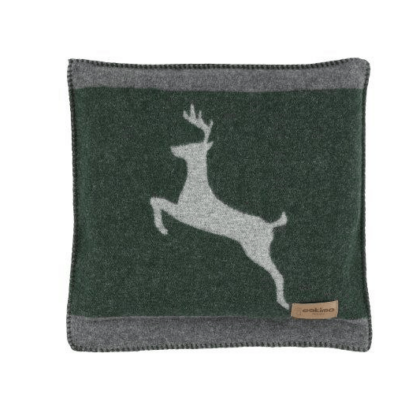 Green Running Deer Cushion