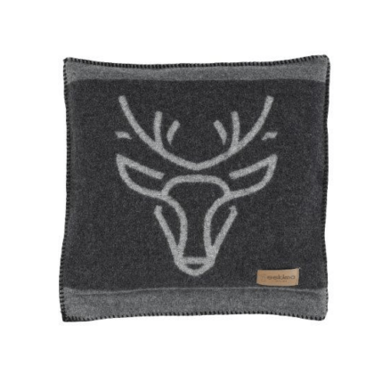 Grey Deer Head Cushion