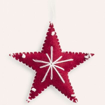 Red Star Pendant Ornament