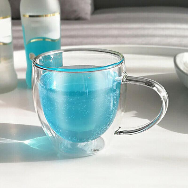 Double Wall Glass Tea Coffee Cup Thick Heat-resistant Clear Glass Mug  150-450ML