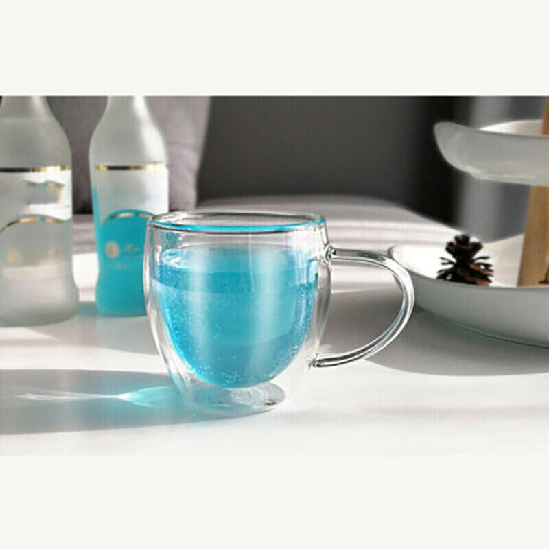 Double Wall Glass Tea Coffee Cup Thick Heat-resistant Clear Glass Mug  150-450ML