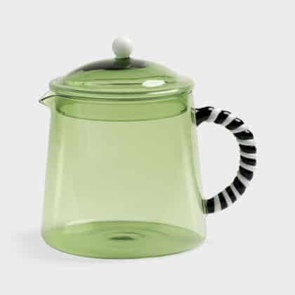 Green Glass Teapot