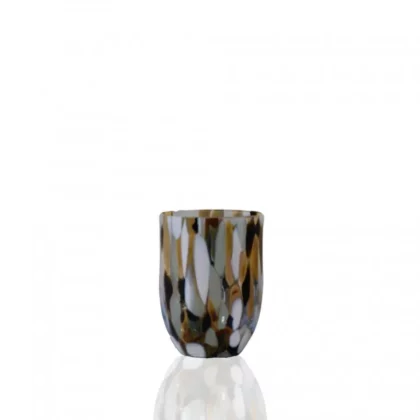 big glass tumbler with marble design