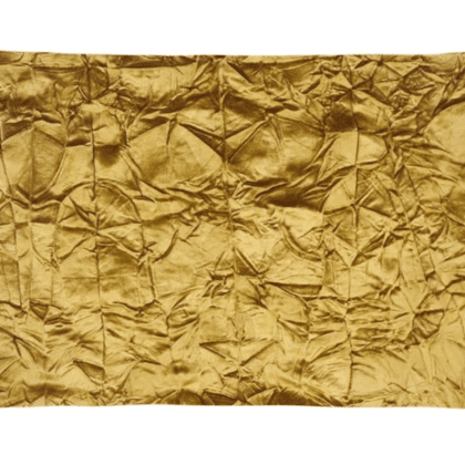 A gold cotton cushion