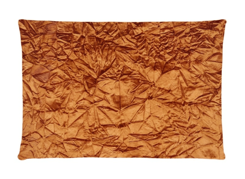 An orange cotton cushion