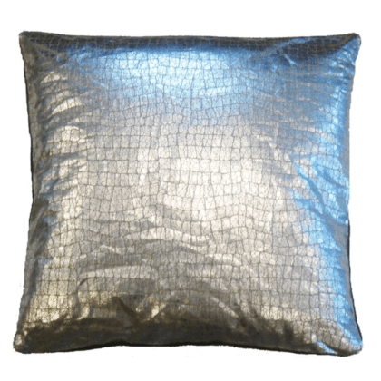 shiny silver cushion