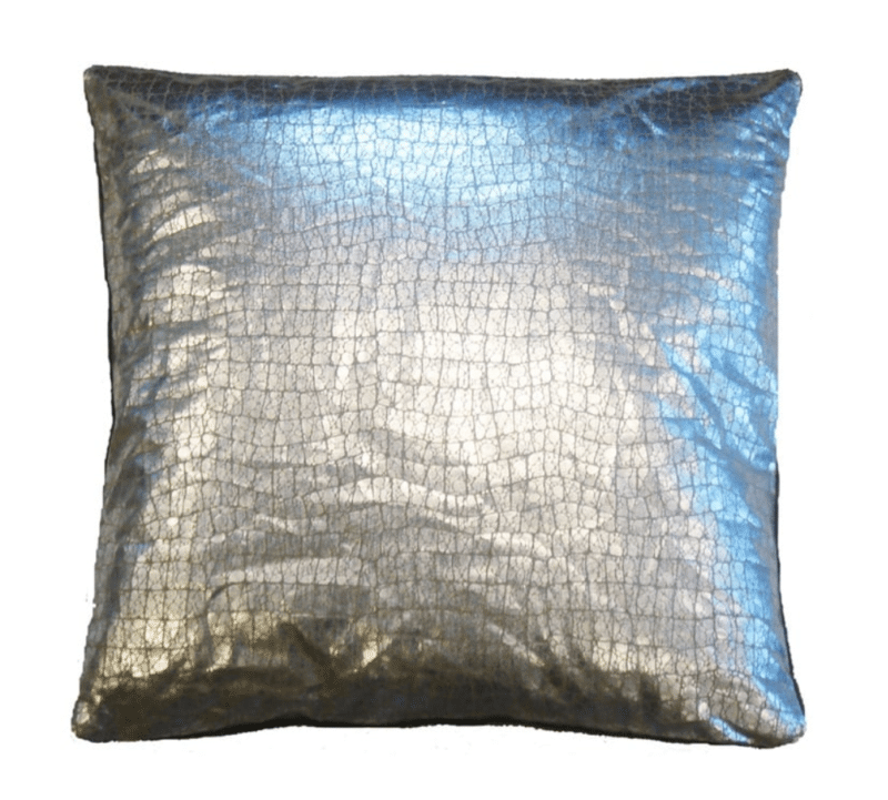 shiny silver cushion