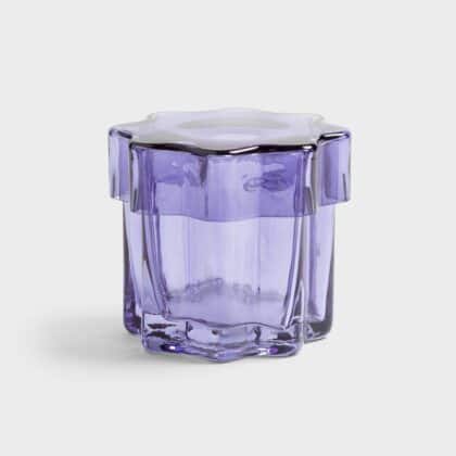 Lilac glass Jar with astral shape