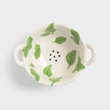 Colander with Basil print on it