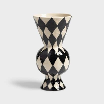 black and white Rhombic vase