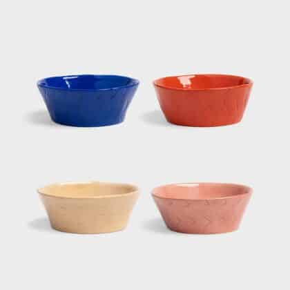 set of 4 colorful bowls