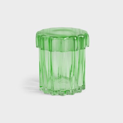 Green glass Jar with astral shape