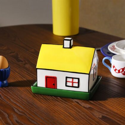 House shaped butter dish